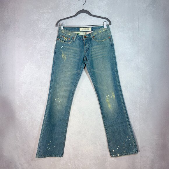 Joe’s Jeans The Socialite Classic Fit Jeans Distressed Paint Patch Denim Size 27